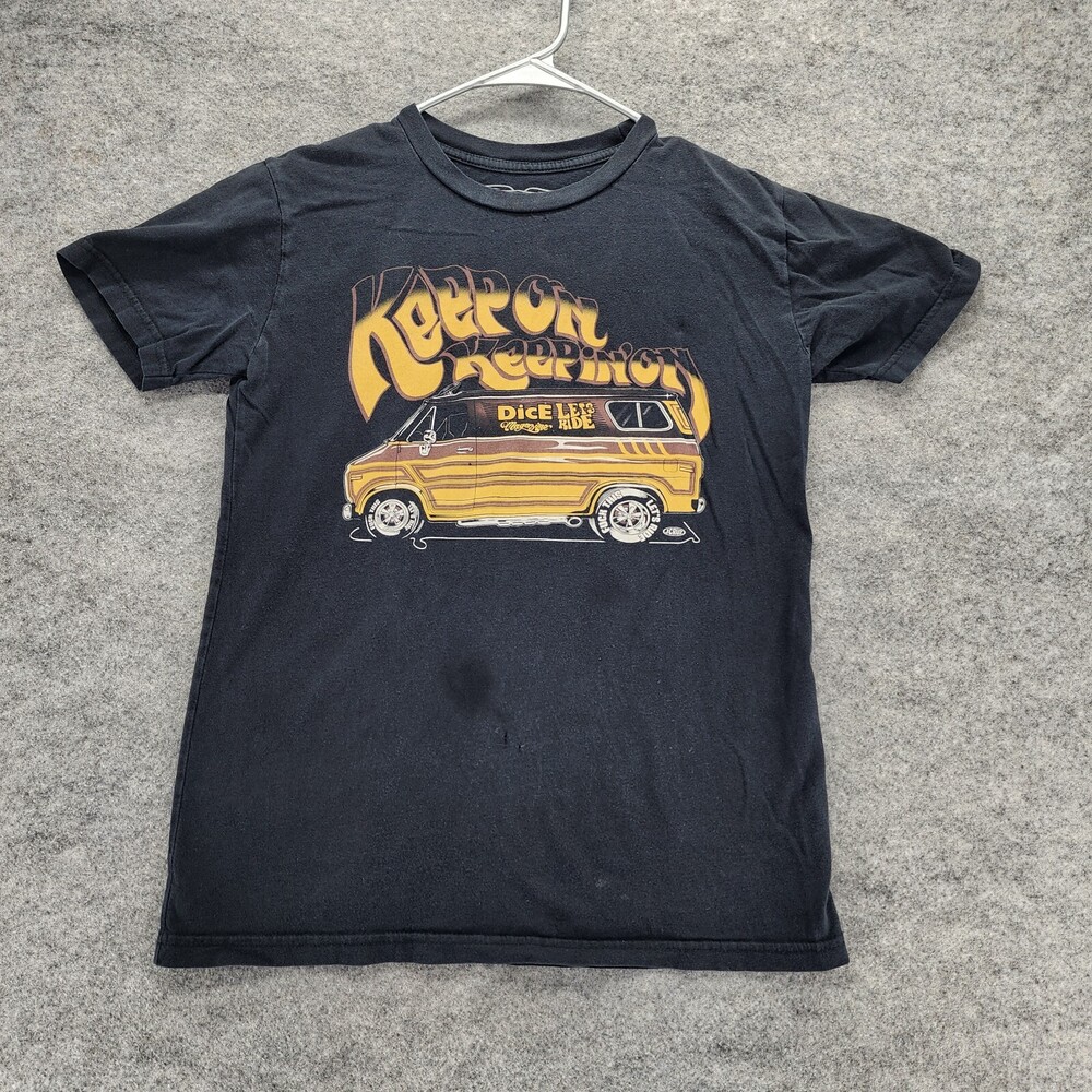 Vintage Dice Magazine Shirt Mens Small Short Sleeve Black